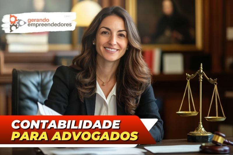Contabilidade para advogados - Imagem de advogada em seu escritório de advocacia